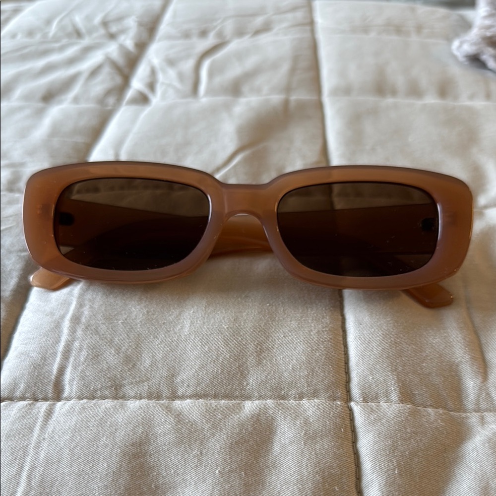 Rectangular light coral Sunglasses
